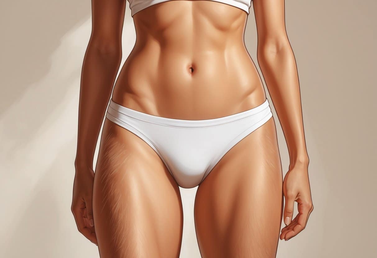 A detailed illustration of a lush garden with dense greenery and delicate flowers under soft sunlight.